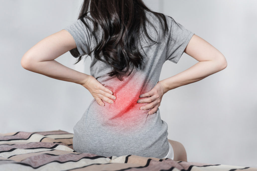 woman suffer from lower back pain